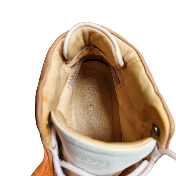 Ecco Kinhin Tan Leather Hightop Sneakers Size 40 (9-9.5) - Picture 7 of 12